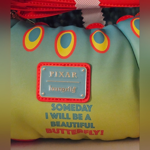 Loungefly Disney Pixar A Bug's Life Heimlich Figural Crossbody Bag NWT - Picture 5 of 5
